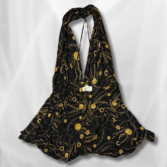 Vintage 100% Silk Victroia's Secret Halter Romper - Picture 3 of 4